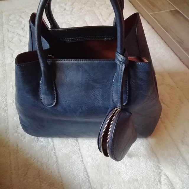 Borsa + Portamonete Blu Notte