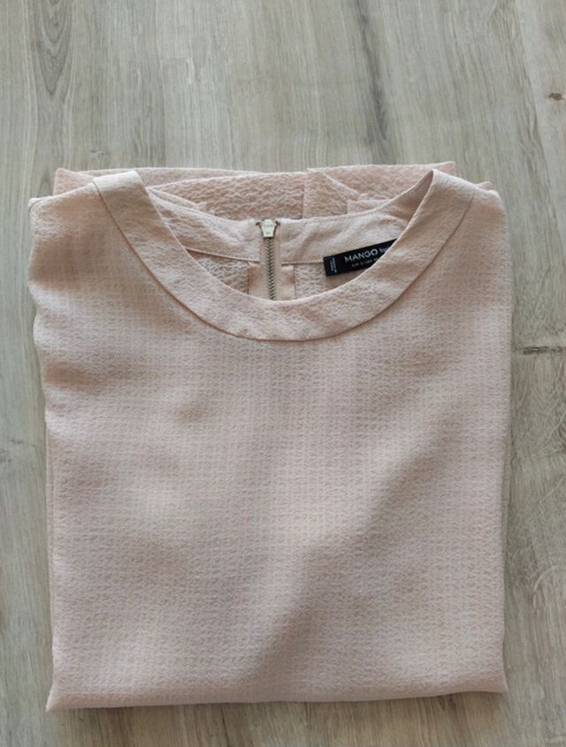 Camisa rosa palo Mango