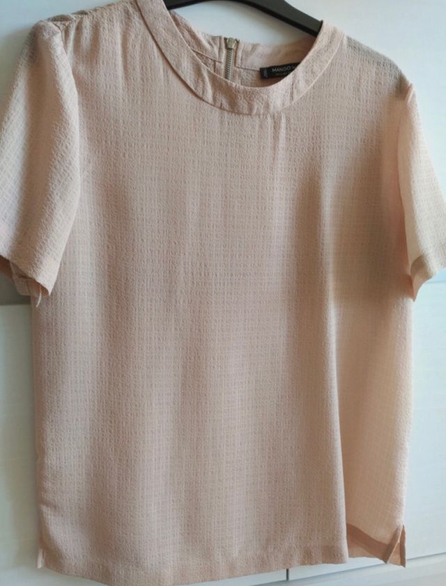 Camisa rosa palo Mango