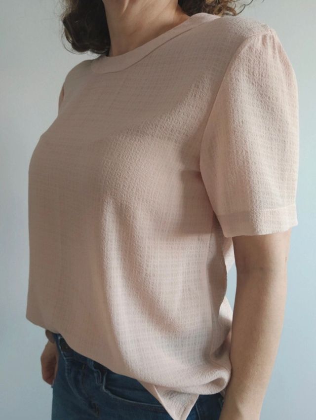 Camisa rosa palo Mango