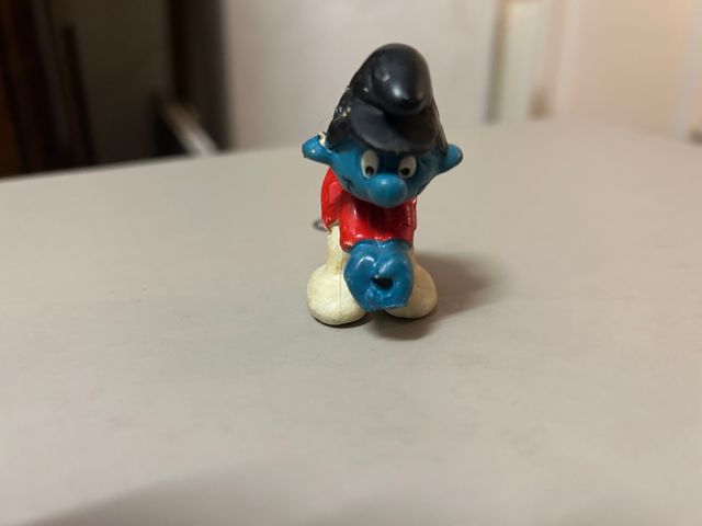 Puffo cavallerizzo peyo schleich