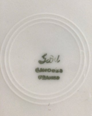 Plato antiguo Limoges Pastor Alemán