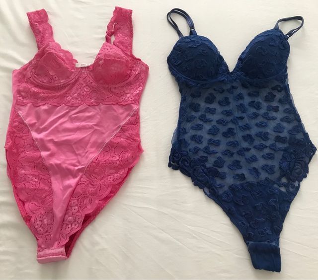 set lingerie 2 body Donna uno Rosa e uno blu
