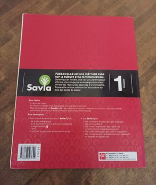 Libro Francés 1°Bachillerato. Savia SM.