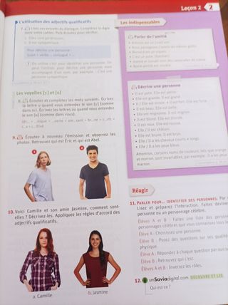 Libro Francés 1°Bachillerato. Savia SM.