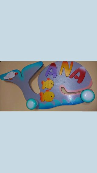🐳Percha madera personalizada