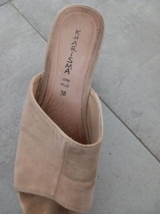 Scarpe con tacco in pelle