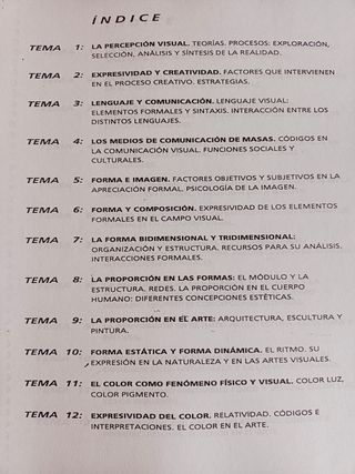 Temario Oposición Dibujo secundaria