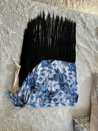 Falda pareo con enrrejado de manton