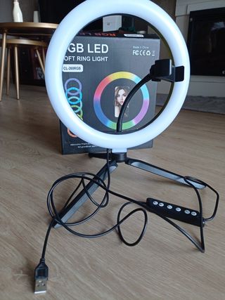 Aro de luz con trípode