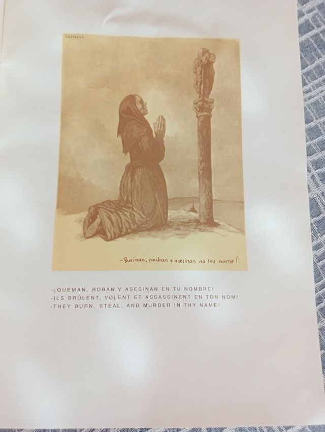 "Galícia Mártir" estampas por Castelao