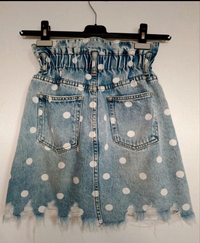 Gonna a pois in jeans