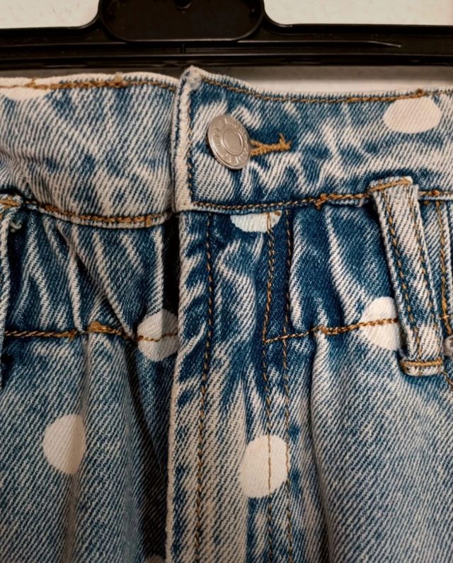 Gonna a pois in jeans