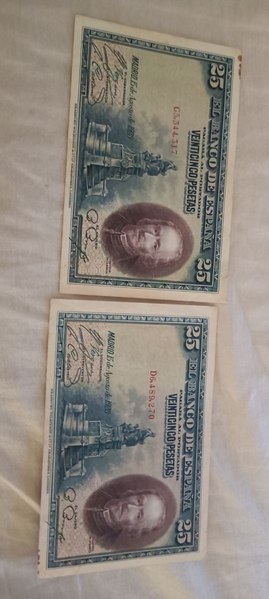 Billetes 25 pesetas