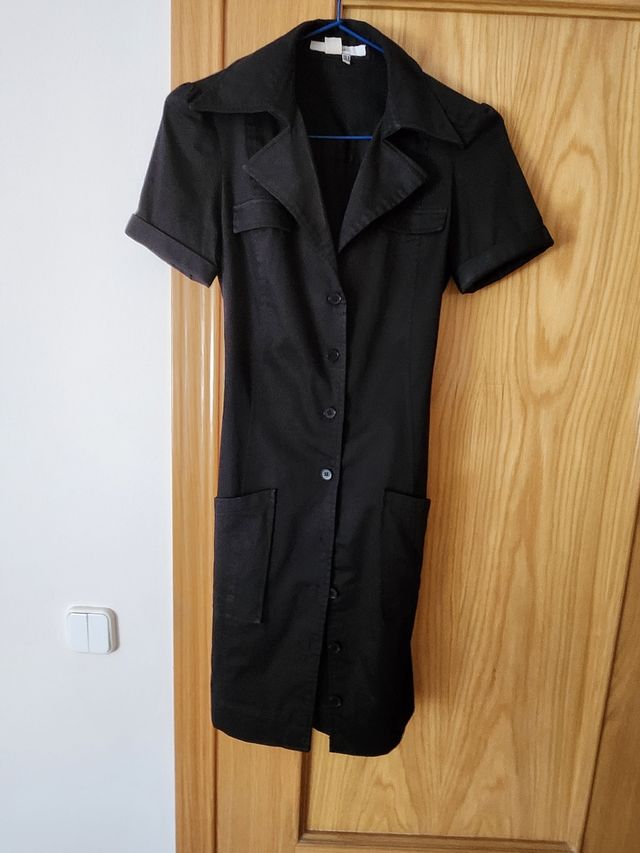 Vestido camisero negro