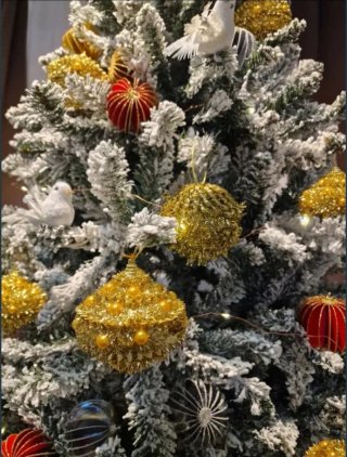 Arbol navidad nevado , 210 nuevo