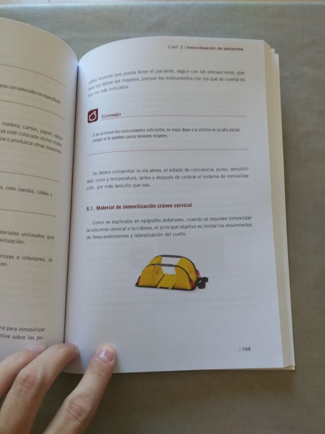 Traslado del paciente a centro sanitario