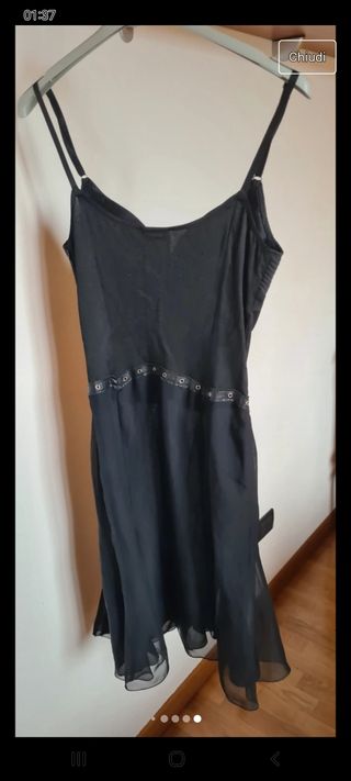 versace 2000 abito stile bustier e seta tg S