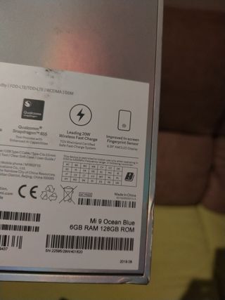 SmartphoneTeléfono Xiaomi Mi 9