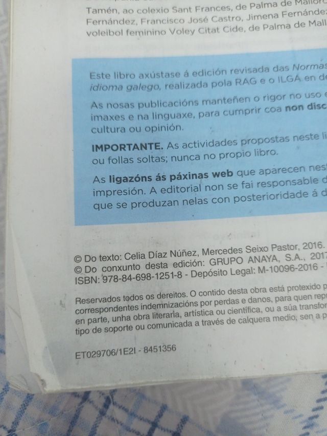 Libro lengua gallega 4 eso