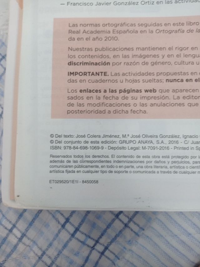 Libro matemáticas  4 eso