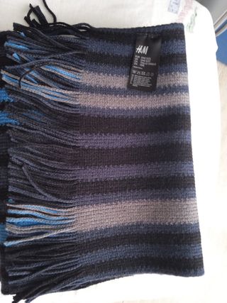 Bufanda reversible H&M azul
