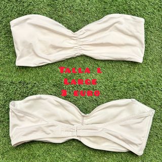 top blanco talla l bikini bañador