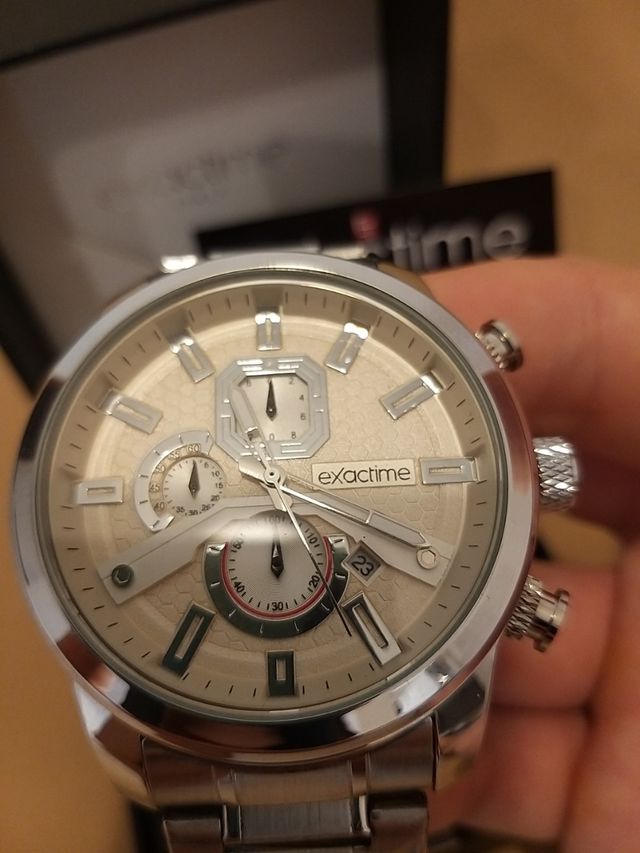 Reloj hombre Acero DUALTIME Crono 6C9211 ITALY