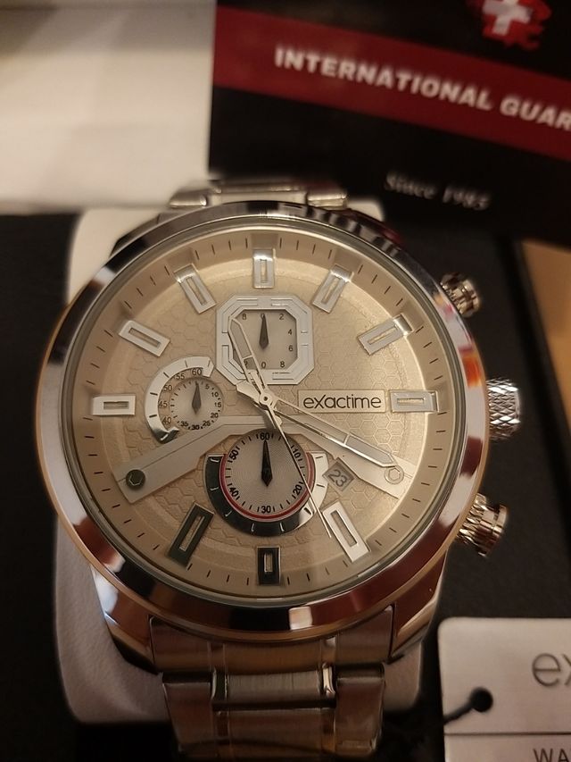 Reloj hombre Acero DUALTIME Crono 6C9211 ITALY