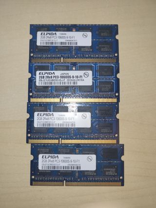 8Gb 4x2Gb (2Rx8 PC3-10600S-9-10-F1)