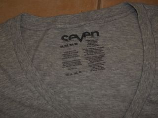 seven v neck t shirt athletic tee ladies medium