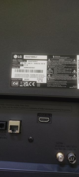 Fuente alimentación Smart Tv LG 55UQ75006LF