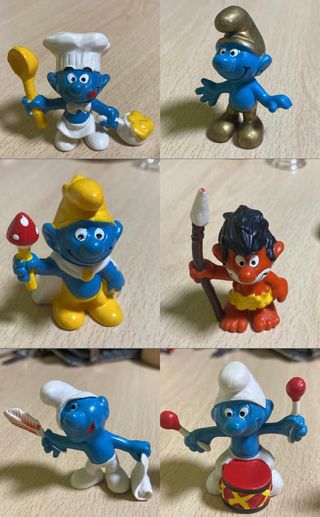 Pack figuras de pitufos años 80