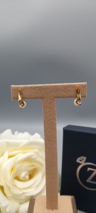 Pendientes oro 18kt con Diamantes talla Antigua. 