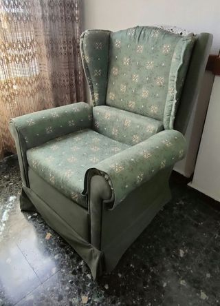 Sillón Orejero Giratorio y Reclinable