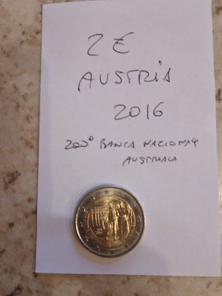 2 euro commemorativo Austria 2016 