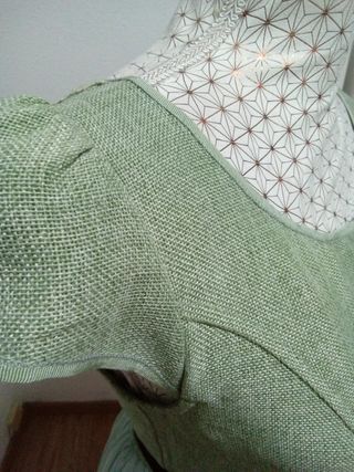 Vestido verde menta, falda tul y espalda de encaje