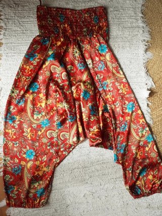 pantalon harem satinado