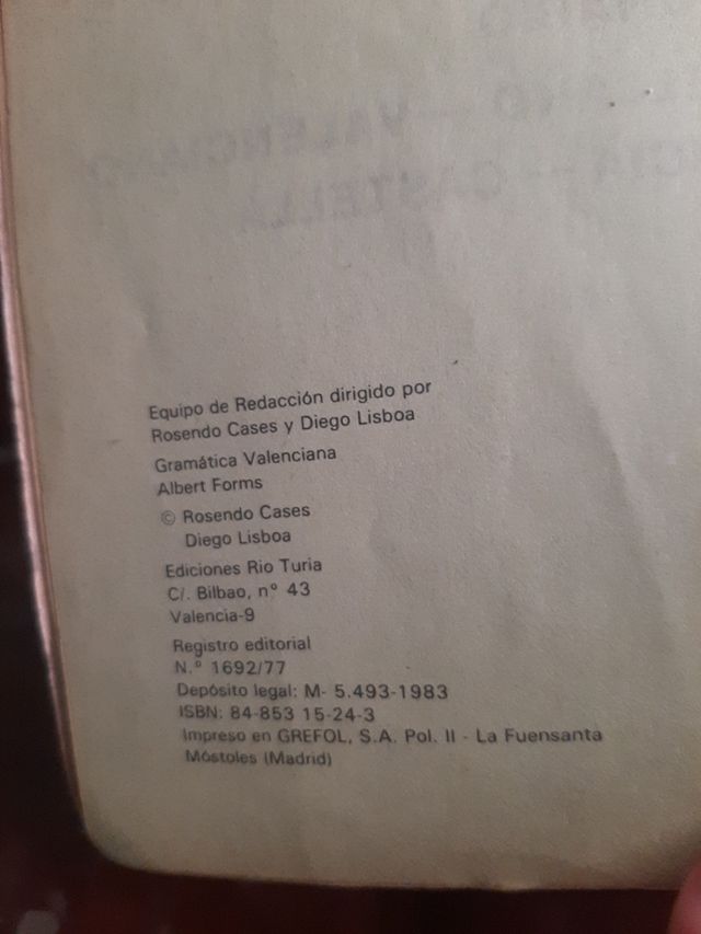 Diccionario castella - valencia