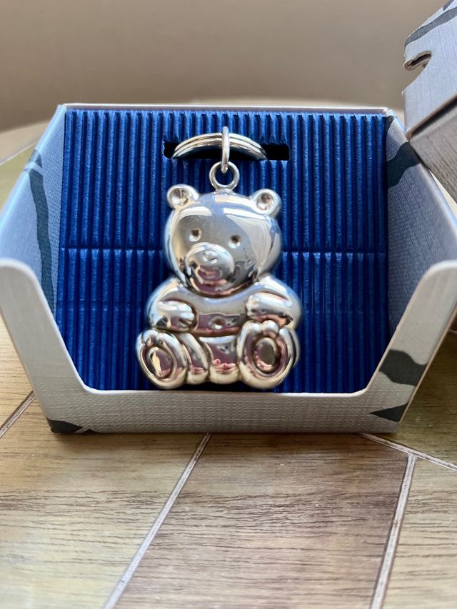 Llavero osito de plata de ley. Nuevo