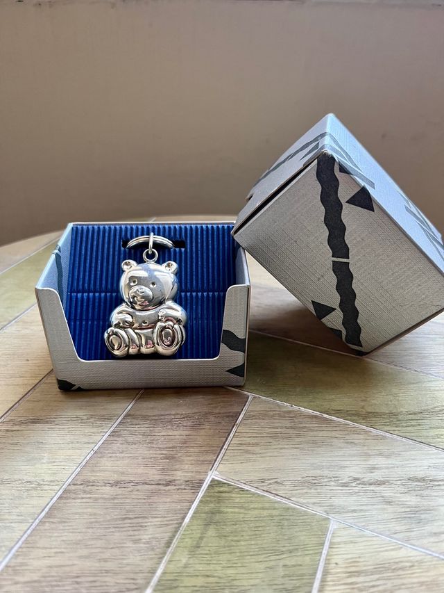 Llavero osito de plata de ley. Nuevo