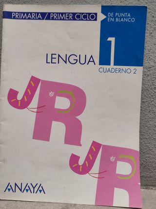 Libro cuaderno Lengua 2 1°de primaria Anaya