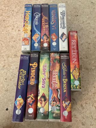 Colección de películas de Disney en VHS