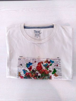 CAMISETA DE ALGODON CON PRINT TEX