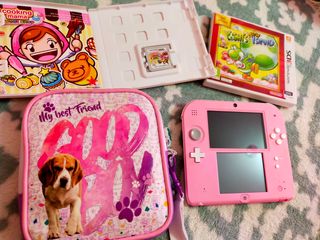 Nintendo 2ds con funda cargador y juegos