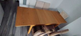 Mesa extensible comedor y sillas