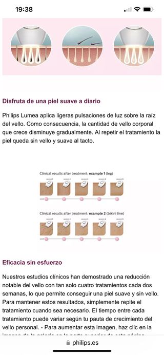 Depiladora Lase PHILIPS LUMEA