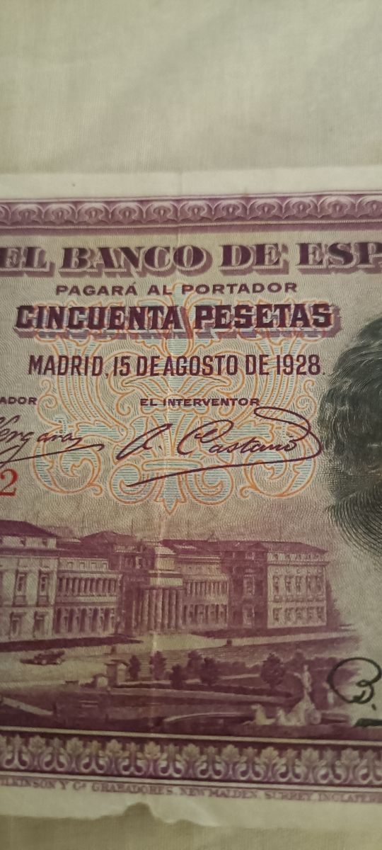 Billete de 50 pesetas ...