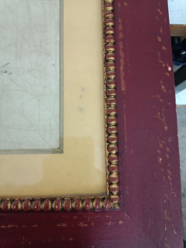 Cuadro de una yegua con su cría es una seda 