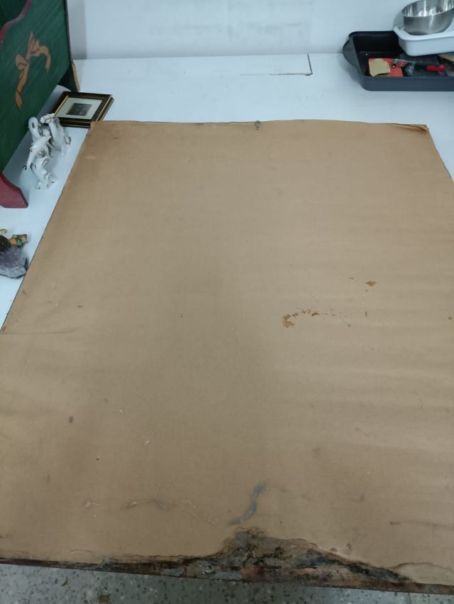 Cuadro de una yegua con su cría es una seda 